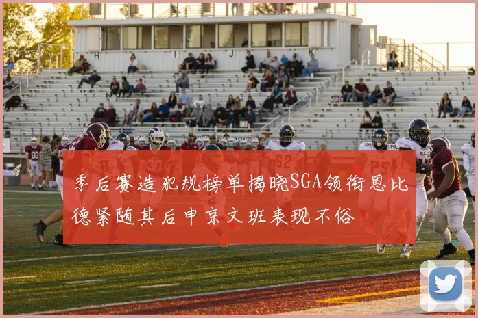 季后赛造犯规榜单揭晓SGA领衔恩比德紧随其后申京文班表现不俗